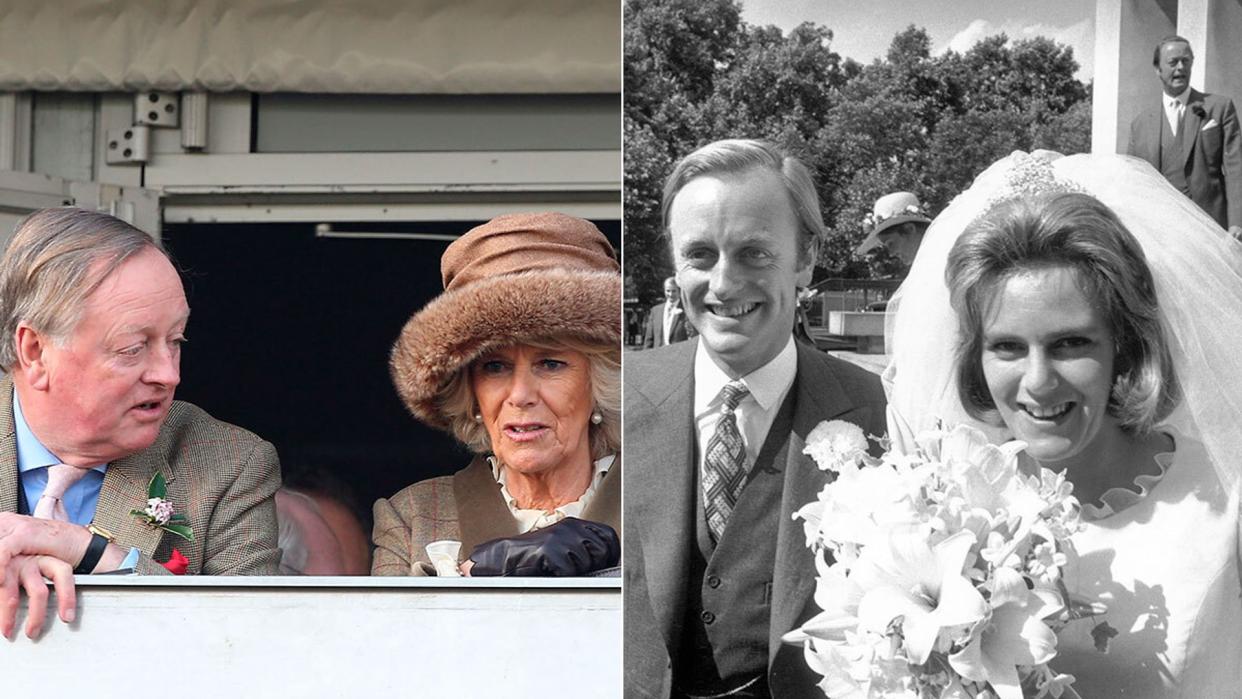 A split image of Camillla and Andrew Parker-Bowles 