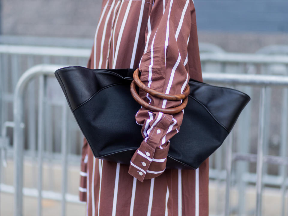 <p>The Row's Market tote is a favourite among street style stars.</p>