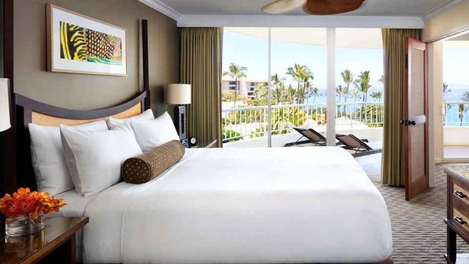 A guest room at the Fairmont Kea Lani, voted one of the best resorts and hotels in Hawaii