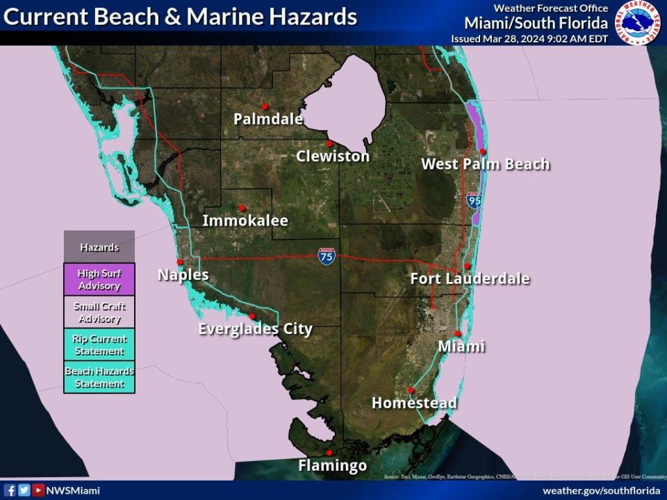 Expect beach and marine hazards on both coasts for the Easter weekend 2024.