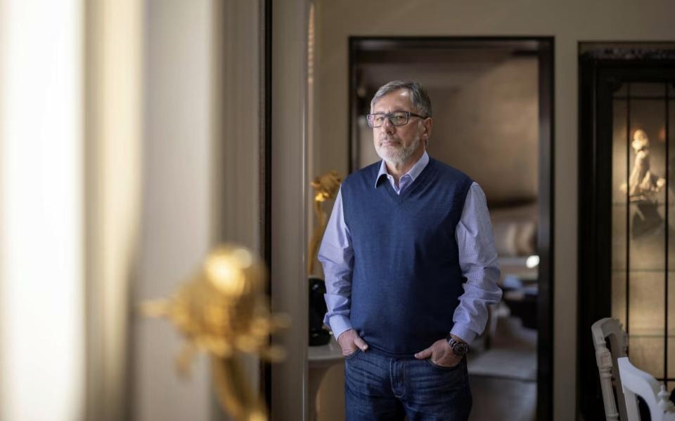 Petr Aven in his penthouse apartment in London 