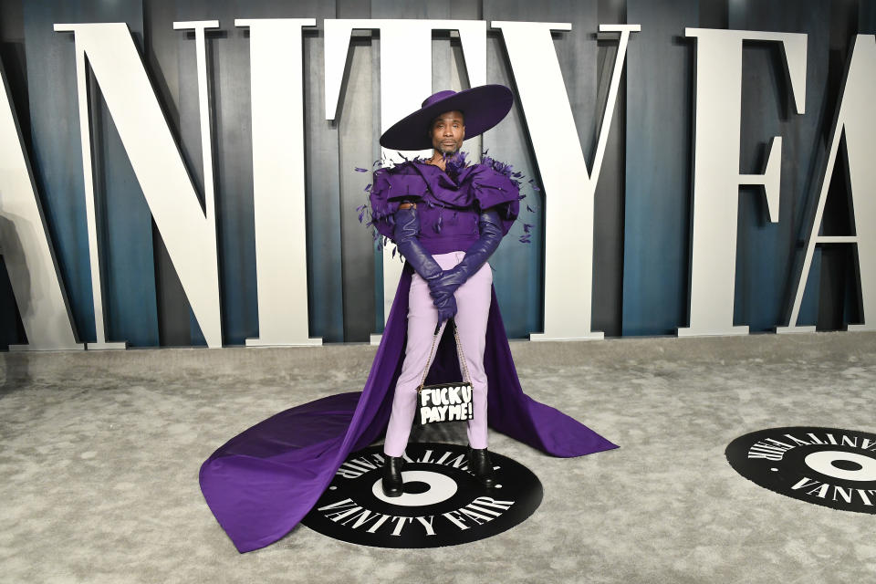 Billy Porter attends the 2020 Vanity Fair Oscar Party hosted by Radhika Jones at Wallis Annenberg Center for the Performing Arts on Feb. 9, 2020, in Beverly Hills, Calif. - Credit: Frazer Harrison/Getty Images