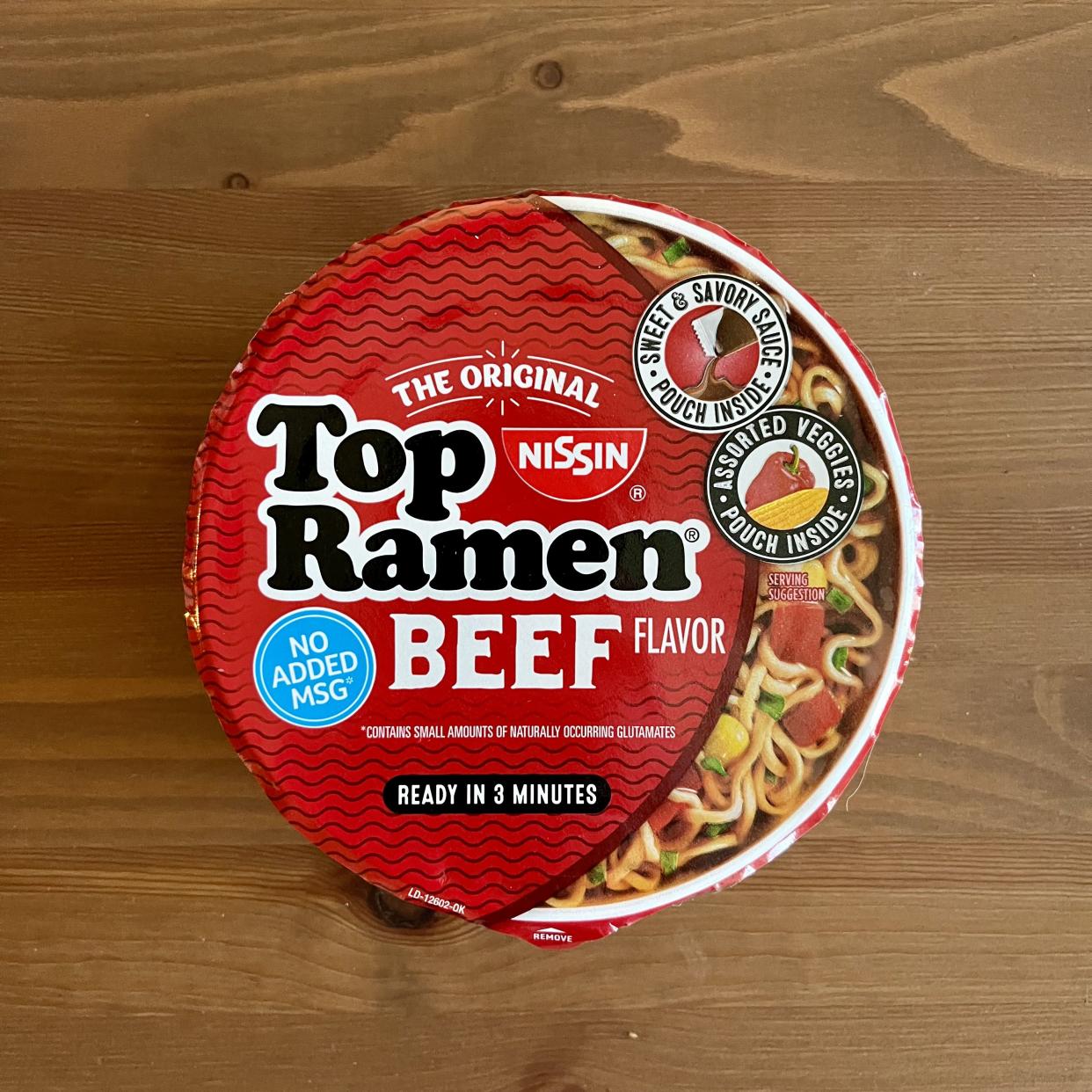 Top Ramen Beef Flavor instant ramen