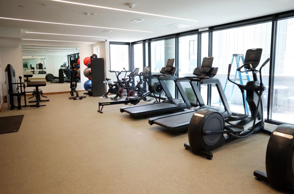 A gym is pictured at The Aster, a three-building development that includes low-income housing, commercial and public spaces, in Salt Lake City on Tuesday, May 2, 2023. | Kristin Murphy, Deseret News