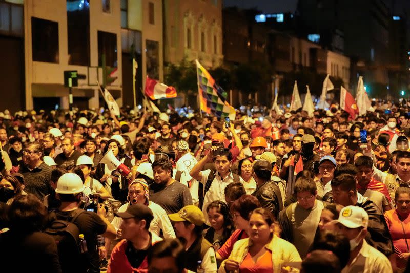 Manifestación contra el Gobierno en Lima