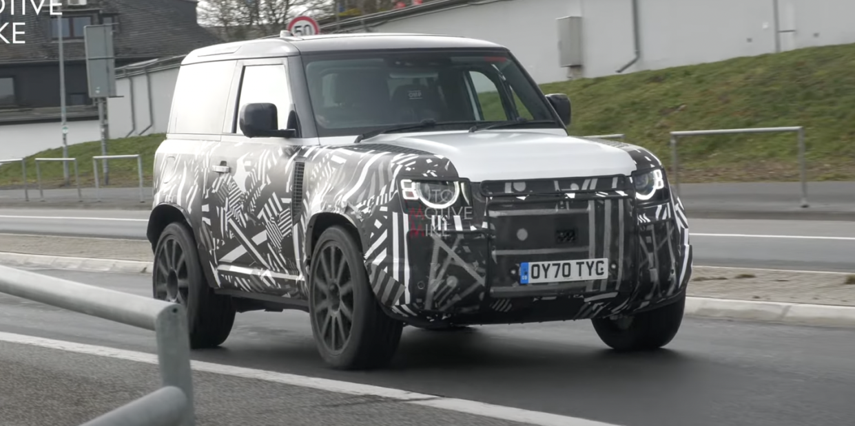 widebody land rover defender prototype test mule