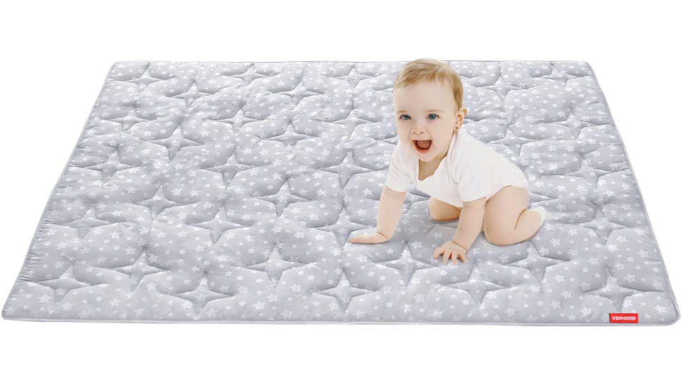 Baby Play Mat Extra Thick, Large, Non-Slip Cushioned 78.5x55 Inches. (Photo: Amazon SG)