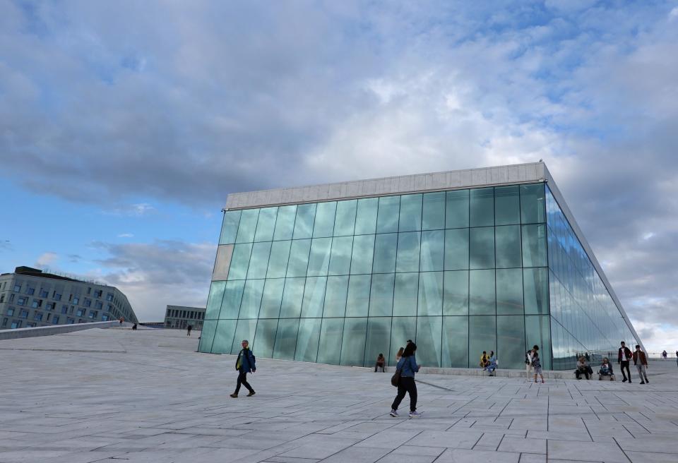 The Oslo Opera House in Oslo, Norway.