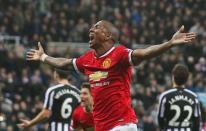 Football - Newcastle United v Manchester United - Barclays Premier League - St James' Park - 4/3/15 Ashley Young celebrates after scoring the first goal for Manchester United Action Images via Reuters / Lee Smith Livepic