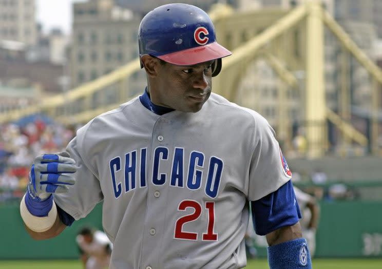 Sammy Sosa is in his fifth year on the ballot. (Getty Images) 