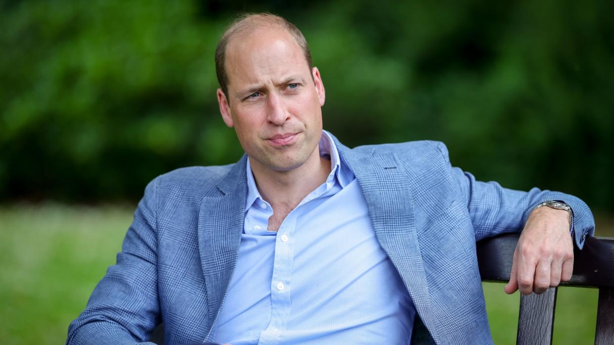 Prince William on bench