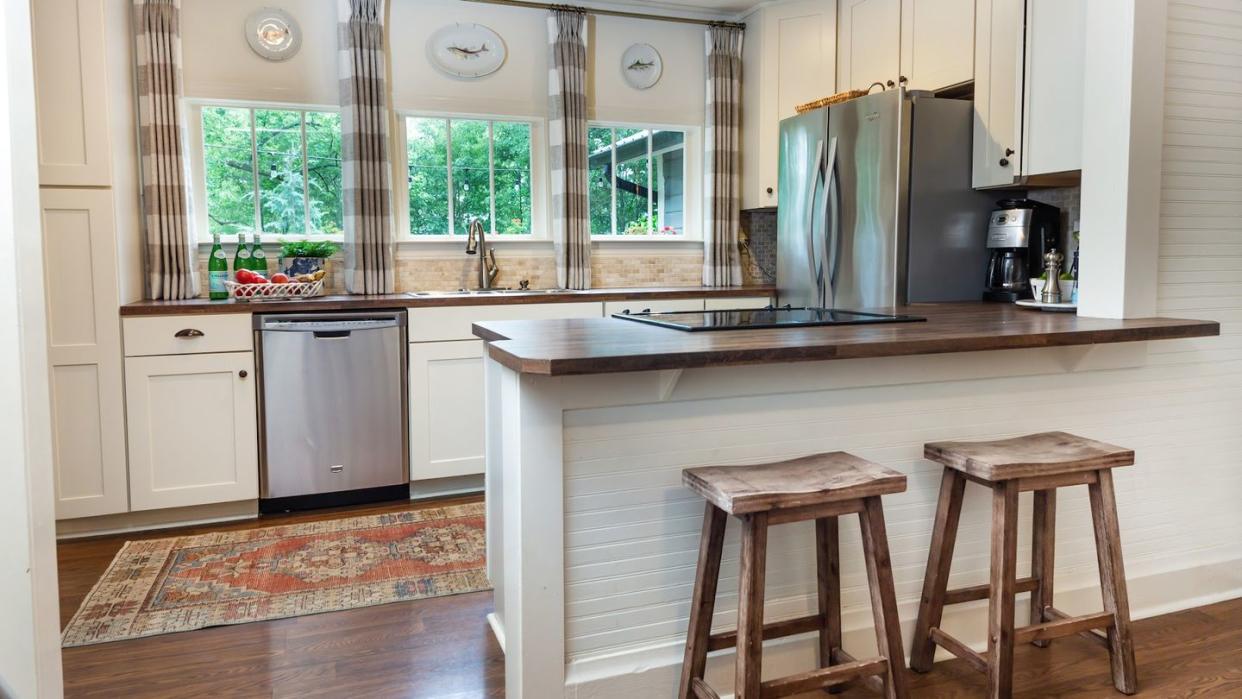 striped kitchen curtains