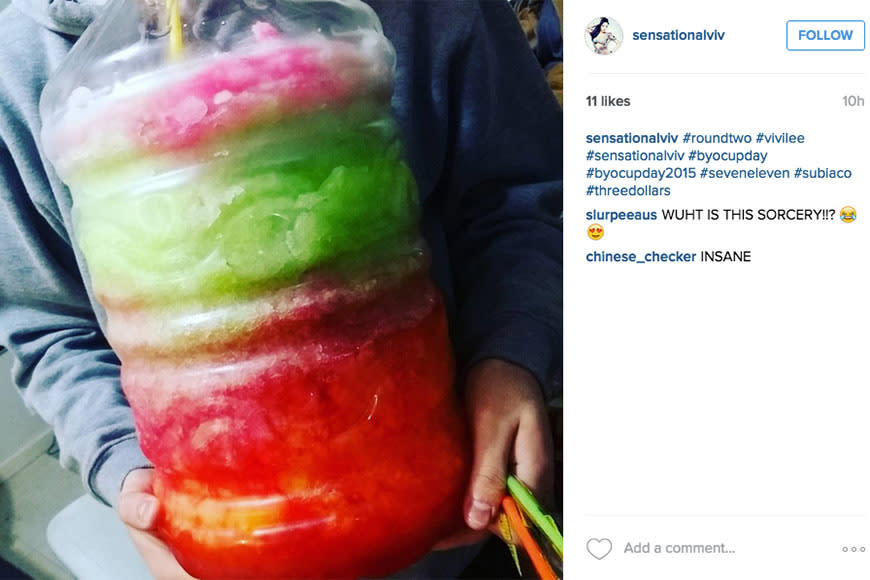 14 Most Hilarious Slurpee BYO Cup Day snaps