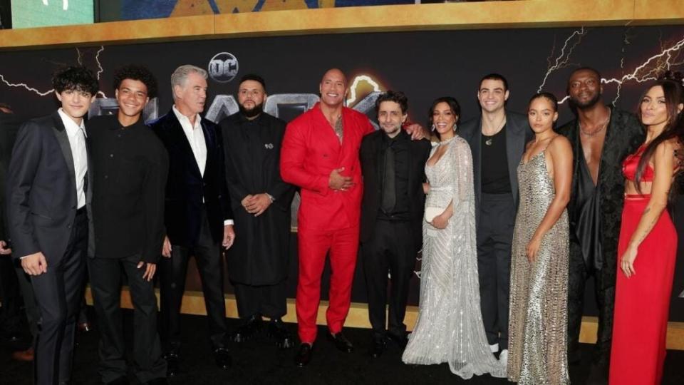 The cast of “Black Adam” at the New York premiere.