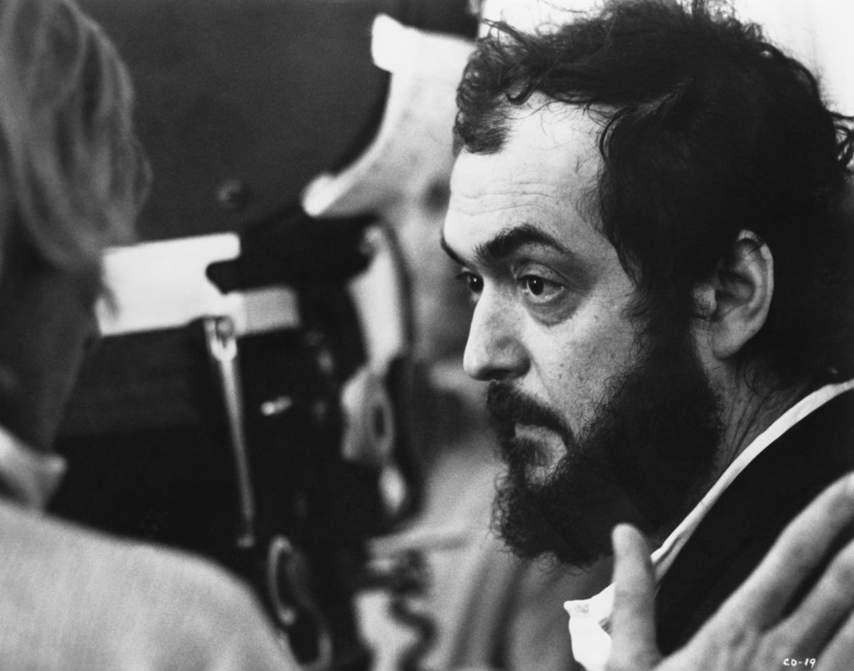 Stanley Kubrick on the set of A Clockwork Orange. The 1971 film tells the story of a violent gang member who goes through aversion therapy. (Photo by �� John Springer Collection/CORBIS/Corbis via Getty Images)