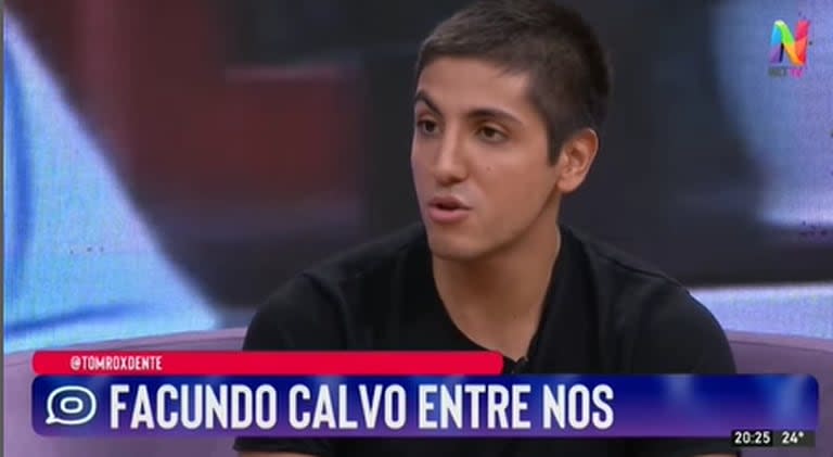 Facundo Calvo habló con Tomás Dente sobre la enfermedad y los últimos días de su padre (Foto: captura TV)