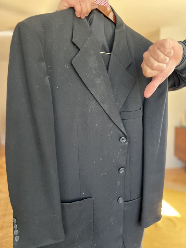 That feeling when your "good suit" needs a deep cleaning.<p>Emily Fazio</p>