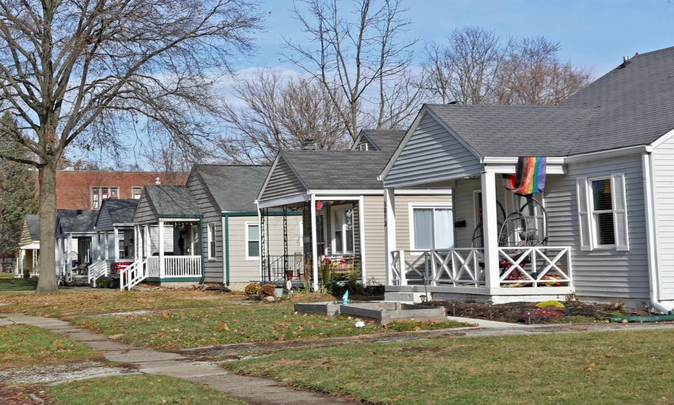 This is Evanston Ave., Thursday, Dec. 2, 2021 in the Keystone-Monon neighborhood.