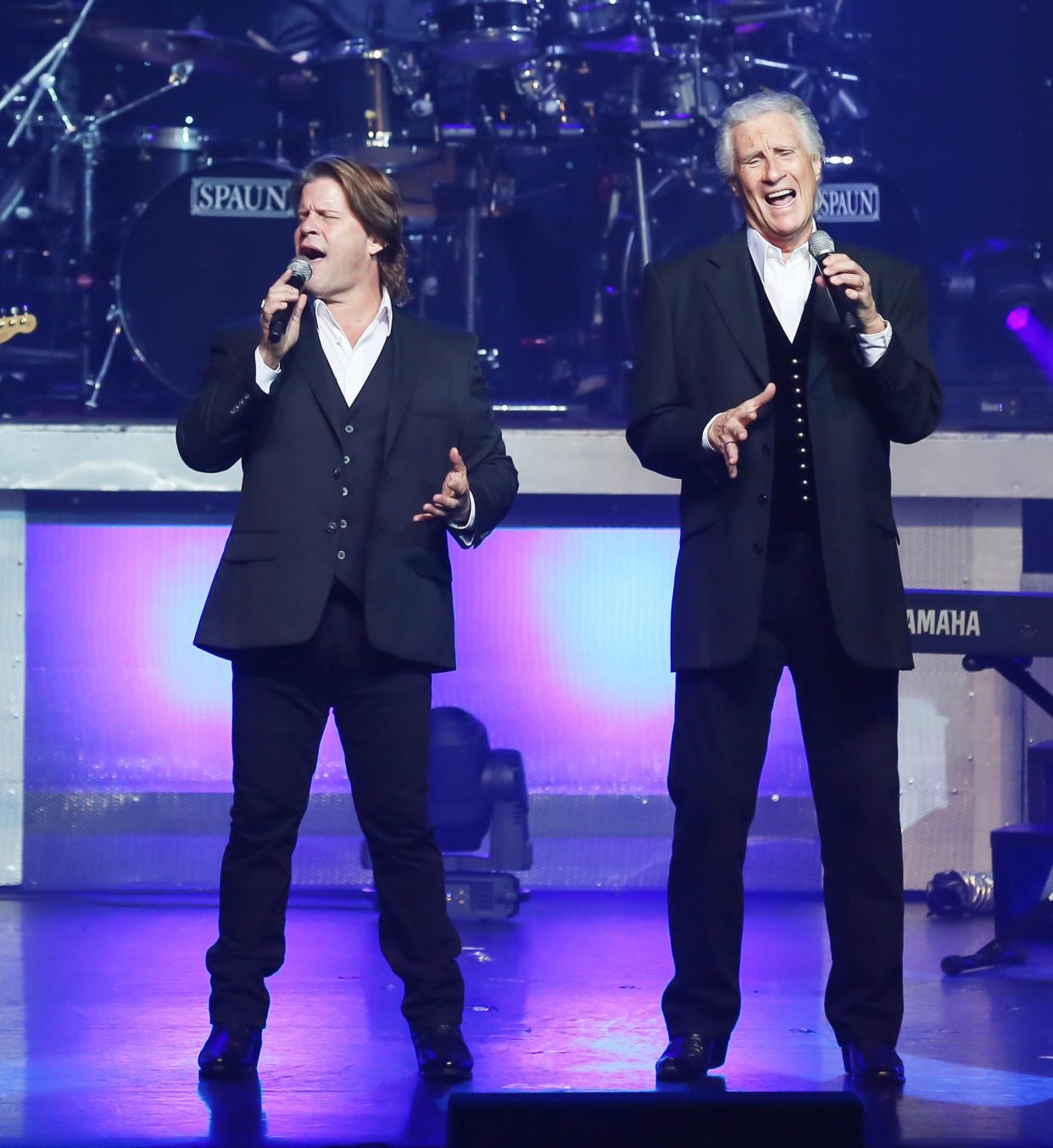 Bucky Heard, left, and Bill Medley perform as The Righteous Brothers. They will be at the Brown County Music Center on April 7, 2024.