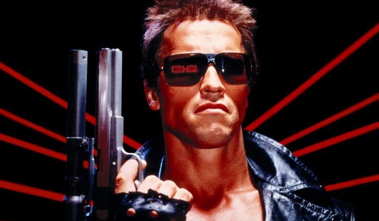 Arnold Schwarzenegger in The Terminator - Credit: Orion Pictures