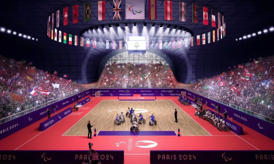 <span>Plans for the wheelchair rugby at this year’s Paralympics.</span><span>Photograph: Paris2024</span>