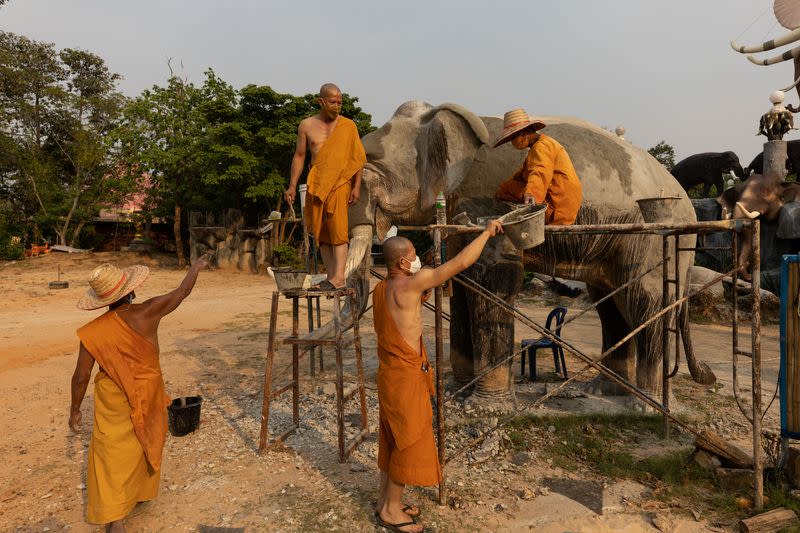 The Wider Image: Streaming to survive: Thailand's out-of-work elephants in crisis