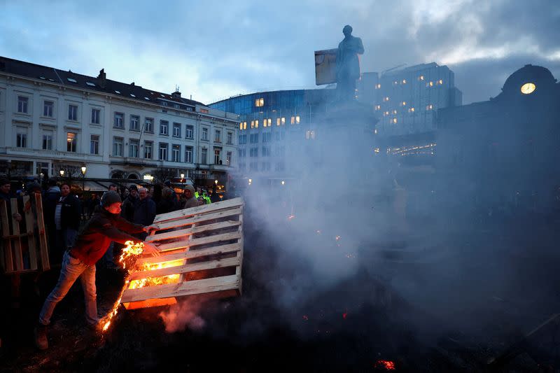 Farmers protest in Brussels