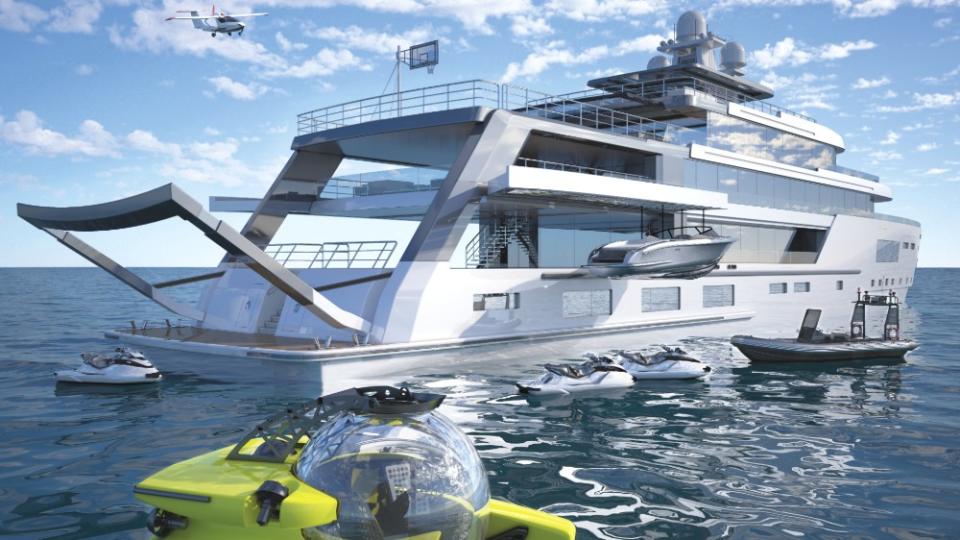 Gil Schmid Design’s 80 Meter Hybrid Explorer Superyacht concept