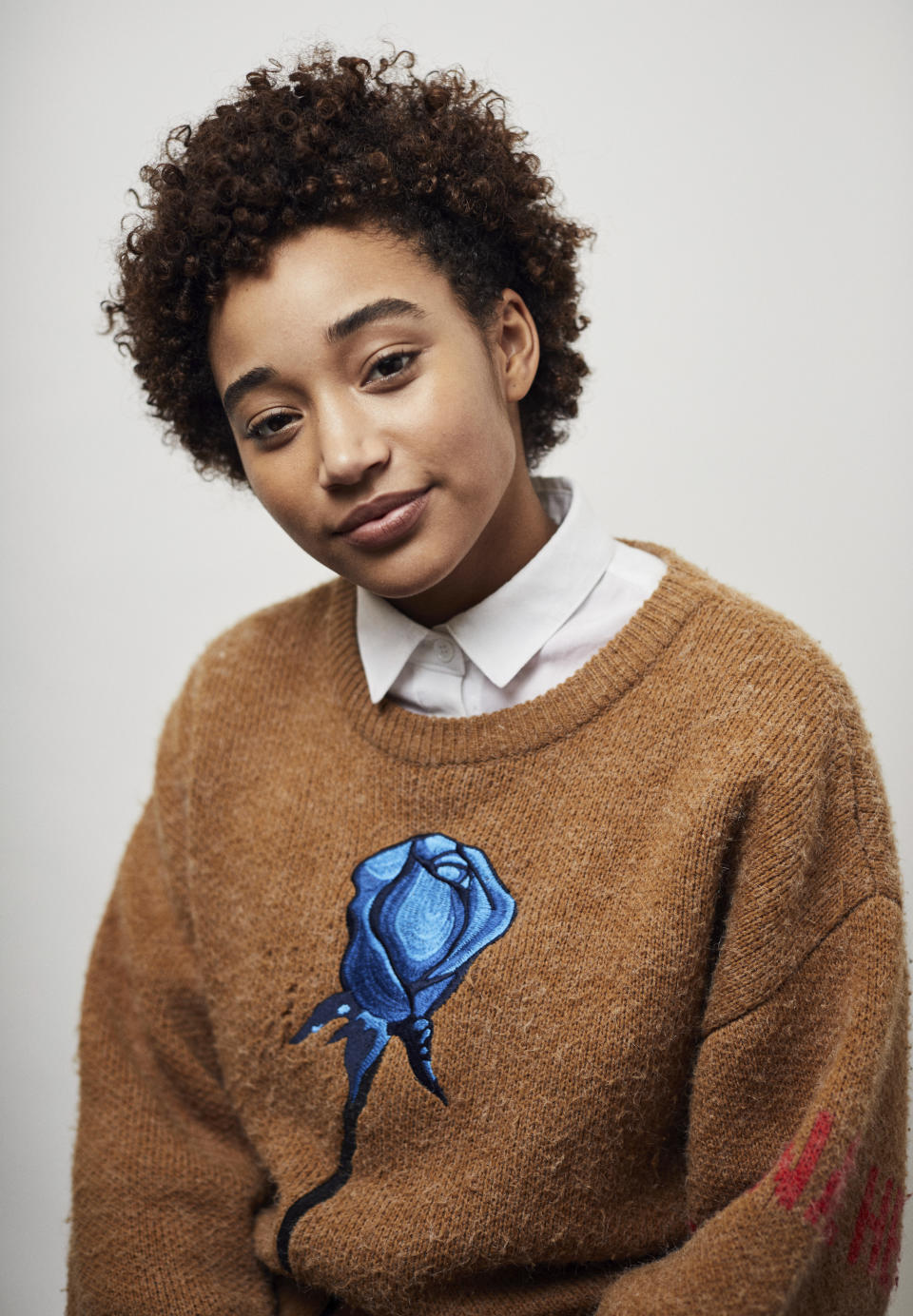 This Sept. 28, 2018 photo shows Amandla Stenberg during a portrait session in New York to promote her film, "The Hate U Give." (Photo by Matt Licari/Invision/AP)