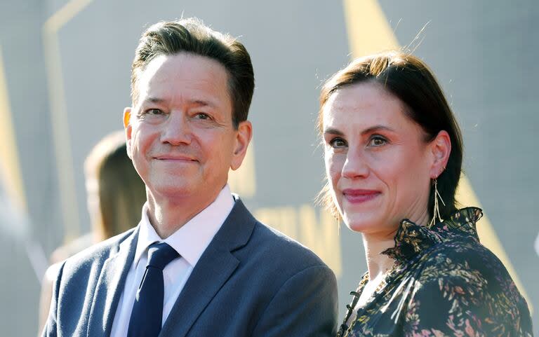 Frank Whaley, quien tuvo el papel de Bret, con su esposa Heather Bucha 