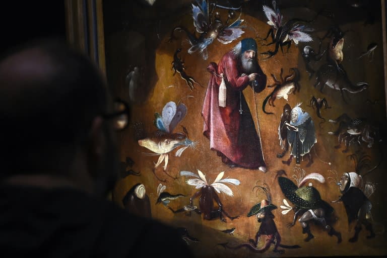 People visit the "Hieronymus Bosch, Visions of a Genius" exhibition during at the Noordbrabants Museum in Den Bosch on February 11, 2016