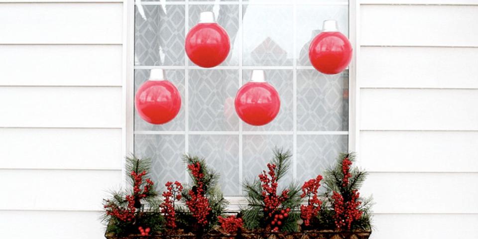 Oversized Ornaments Window Decor