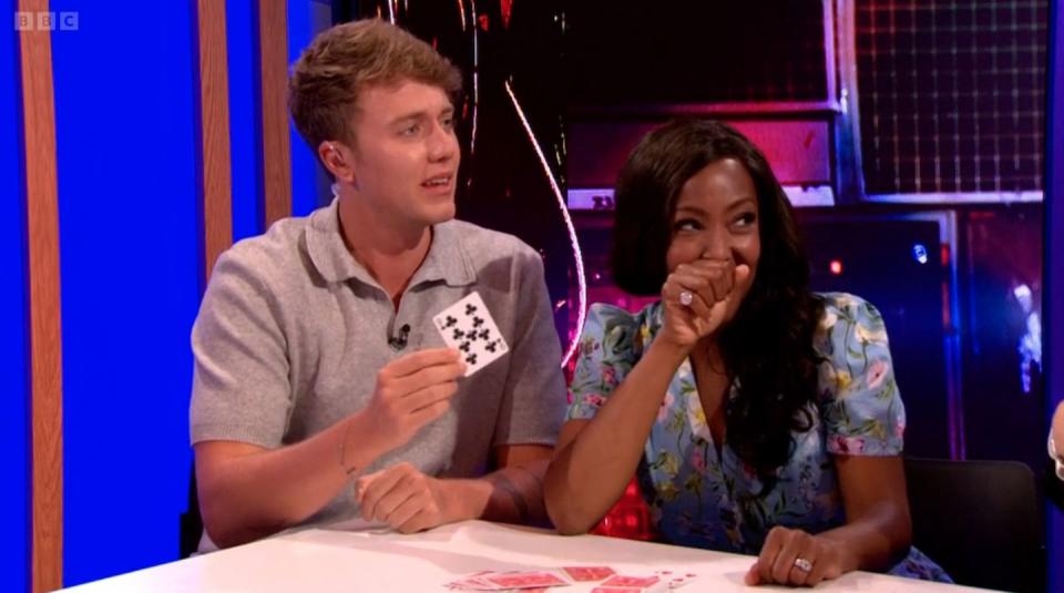 angellica bell, roman kemp, penn and teller, the one show