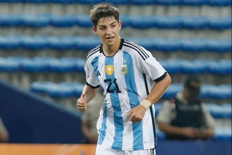 Valentino Acuña convirtió el único gol de la selección argentina en el triunfo ante Bolivia por la mínima diferencia