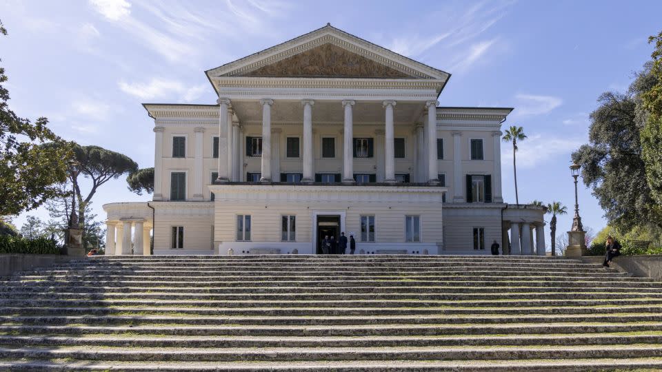 The bunker is located underground in front of the Casino Nobile at Villa Torlonia. - Sovrintendenza Capitolina ai Beni Culturali