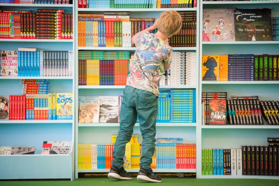 Fiction, non-fiction and children’s books stock shelves across Hay-on-Wye (Sam Hardwick)