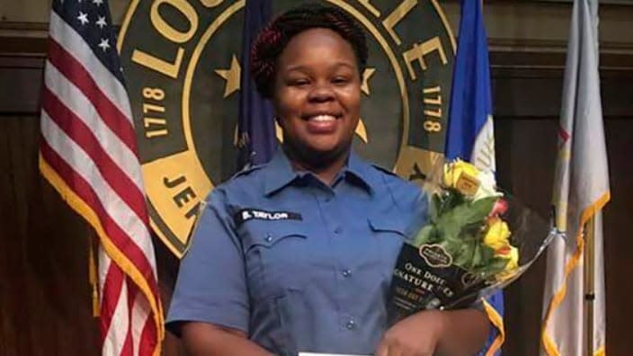 This undated file photo shows police shooting victim Breonna Taylor in Louisville, Kentucky. Turhan Knight, a Louisville Metro Corrections officer since 2018, was fired Thursday after a mock recruitment video surfaced in which he said, “We killed that b–ch,” referencing the 2020 police killing of 26-year-old Taylor. (Photo: Courtesy of Taylor Family attorney Sam Aguiar via AP, File)