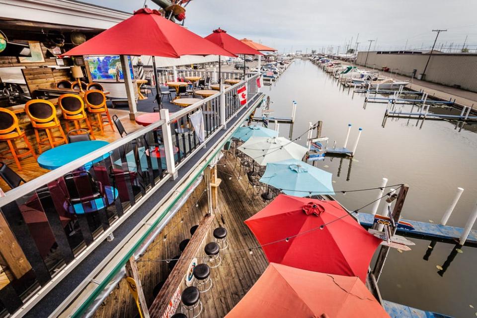 Mike's on the Water in St. Clair Shores has a rooftop deck and outdoor patio seating.