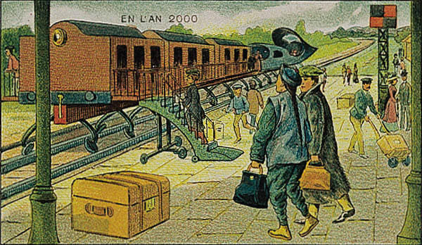 A vision of what electric train travel would be in the dawn of the 21st century. (Caters News Agency)