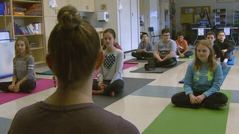 Feeling the zen at Stratford Elementary: Grade 6 students learn about yoga, mindfulness and meditation