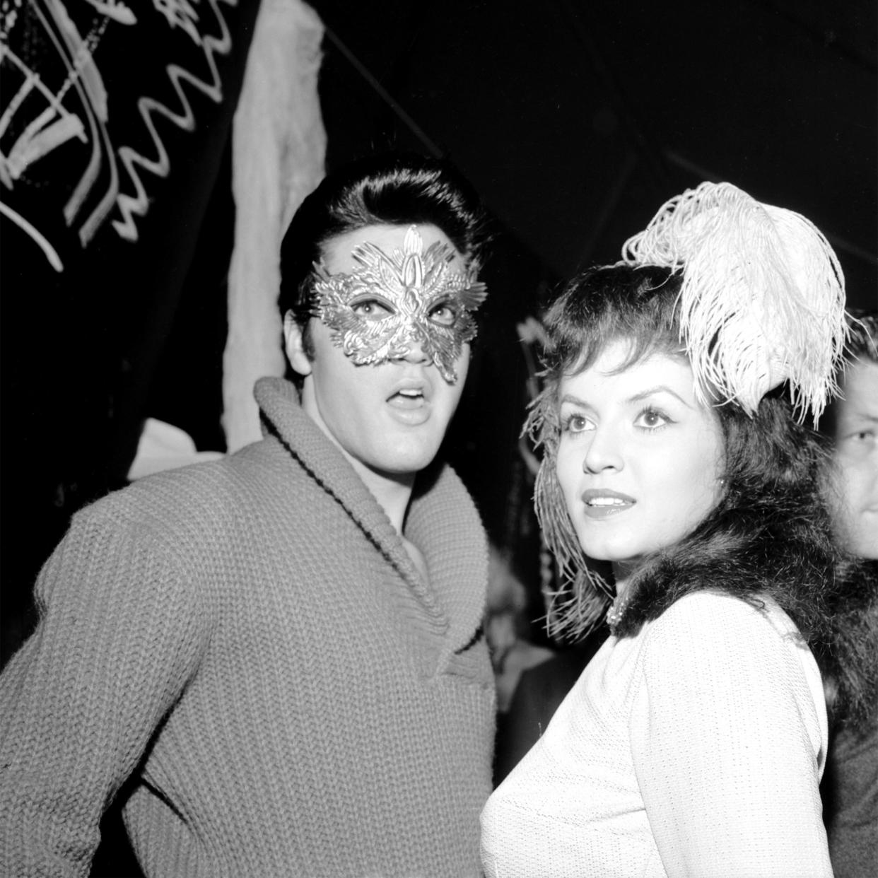 Elvis Presley and Joan Bradshaw on Halloween
