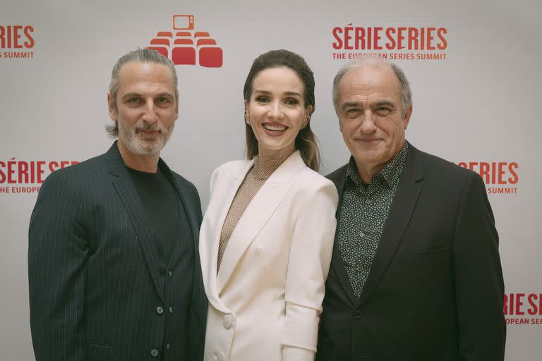 Ernesto Alterio, Natalia Oreiro y Francesc Orella, en su paso por el Festival de Cannes