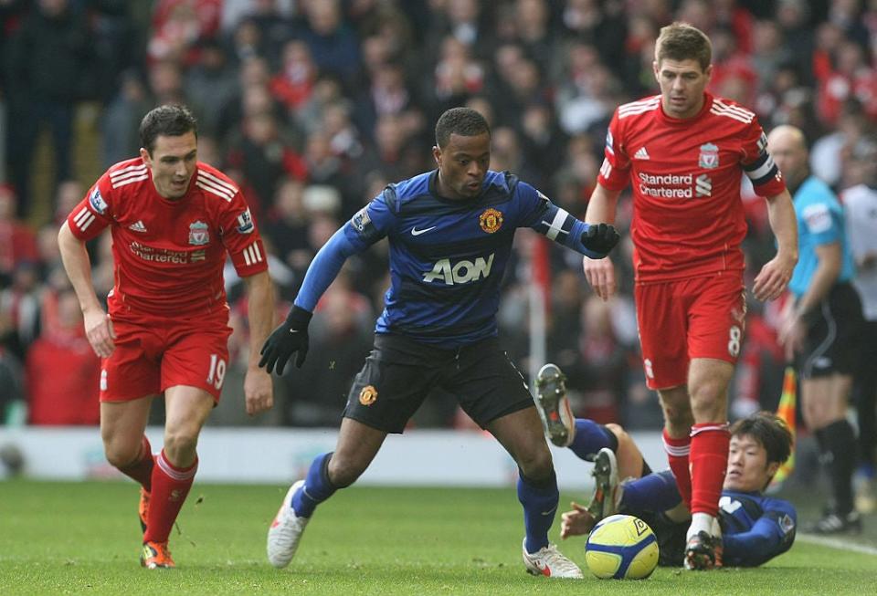 Patrice Evra was targeted with abuse from Liverpool supportersGetty