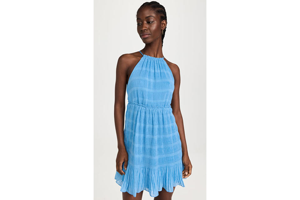 Rebecca Taylor Pleated Voile Short Dress, Cerulean. (Photo: Shopbop)