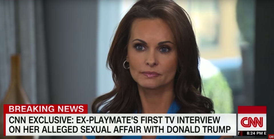 Karen claims she had an affair with Trump, soon after Melania gave birth to their son. Photo: CNN