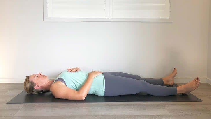 easy yoga pose mindful breath