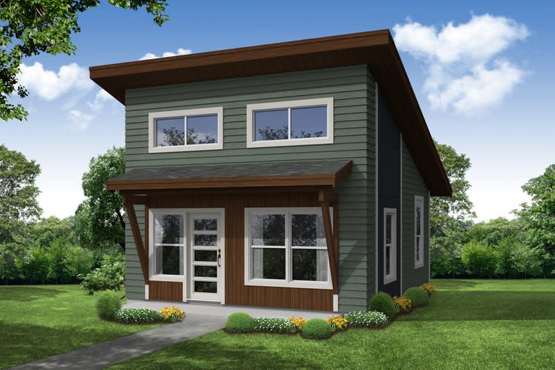 <p><a href="https://www.floorplans.com/plan/460-square-feet-1-bedroom-1-00-bathroom-0-garage-modern-contemporary-cottage-sp269412" rel="nofollow noopener" target="_blank" data-ylk="slk:Shop Now;elm:context_link;itc:0;sec:content-canvas" class="link ">Shop Now</a></p><p>PLAN 124-1199</p><p>$820.00</p><p>floorplans.com</p><span class="copyright">Floor Plans</span>