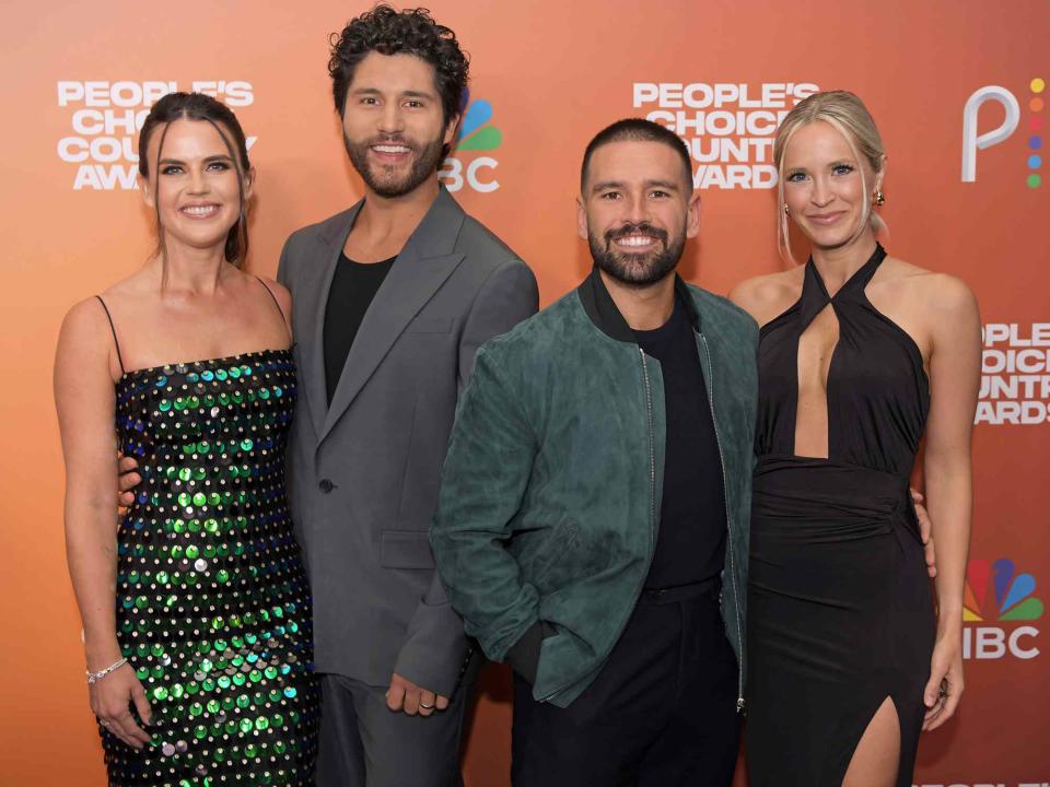 <p>Allen Clark/NBC/Getty </p> Abby Smyers, Dan Smyers, Shay Mooney and Hannah Mooney at the People