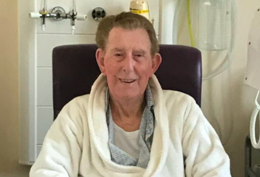 William Dobie, 90, was discharged from hospital after beating coronavirus (NHS Blackpool Teaching Hospital)