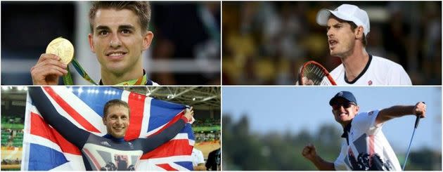 <strong>Golden years: Max Witlock, Andy Murray, Jason Kenny and Justin Rose</strong> (Photo: .)